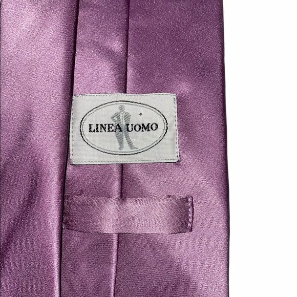 Cellini Linea Uomo Men's Lavender Tie - Picture 4 of 6
